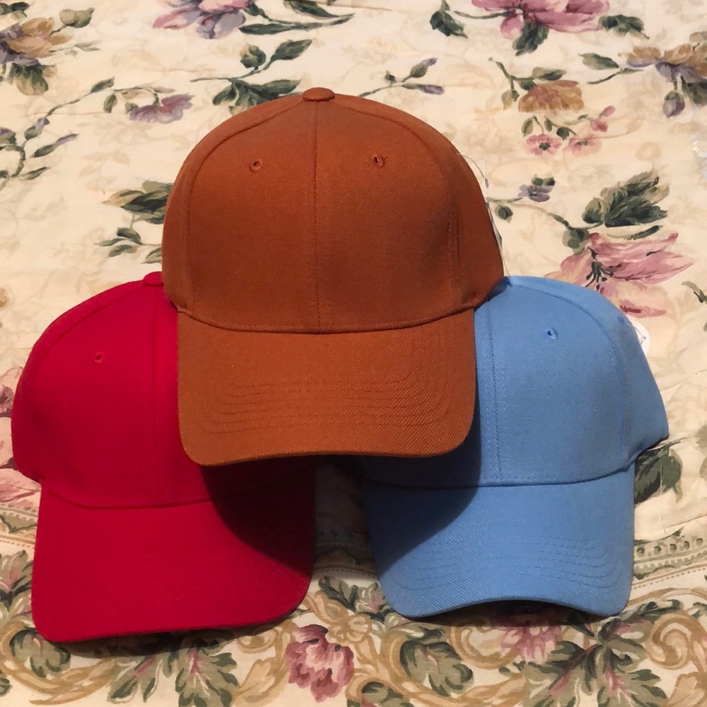 Hat Cap 3 Caps solid color
